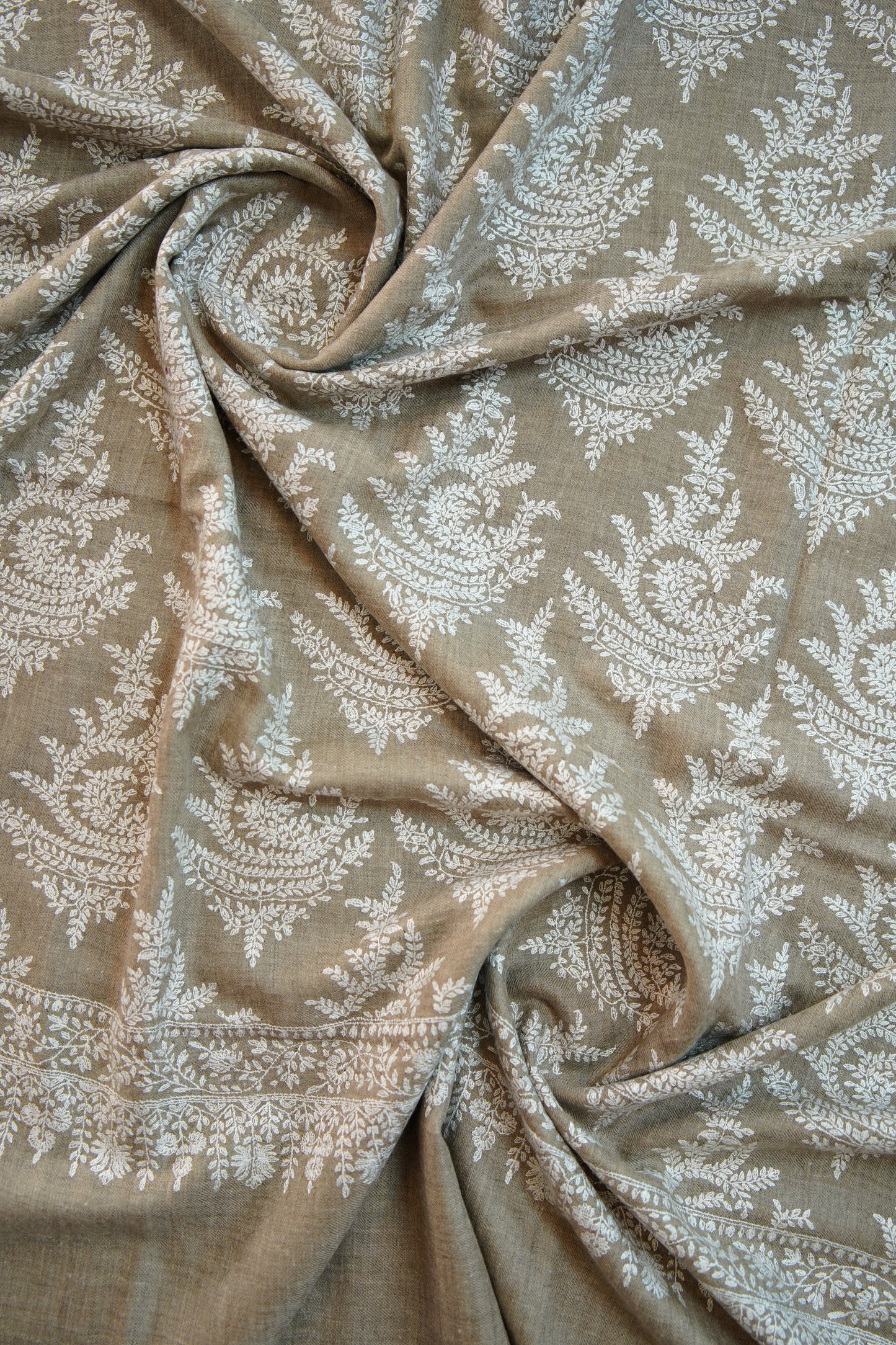 natural GI butis jamma embroidery pashmina shawl 0181
