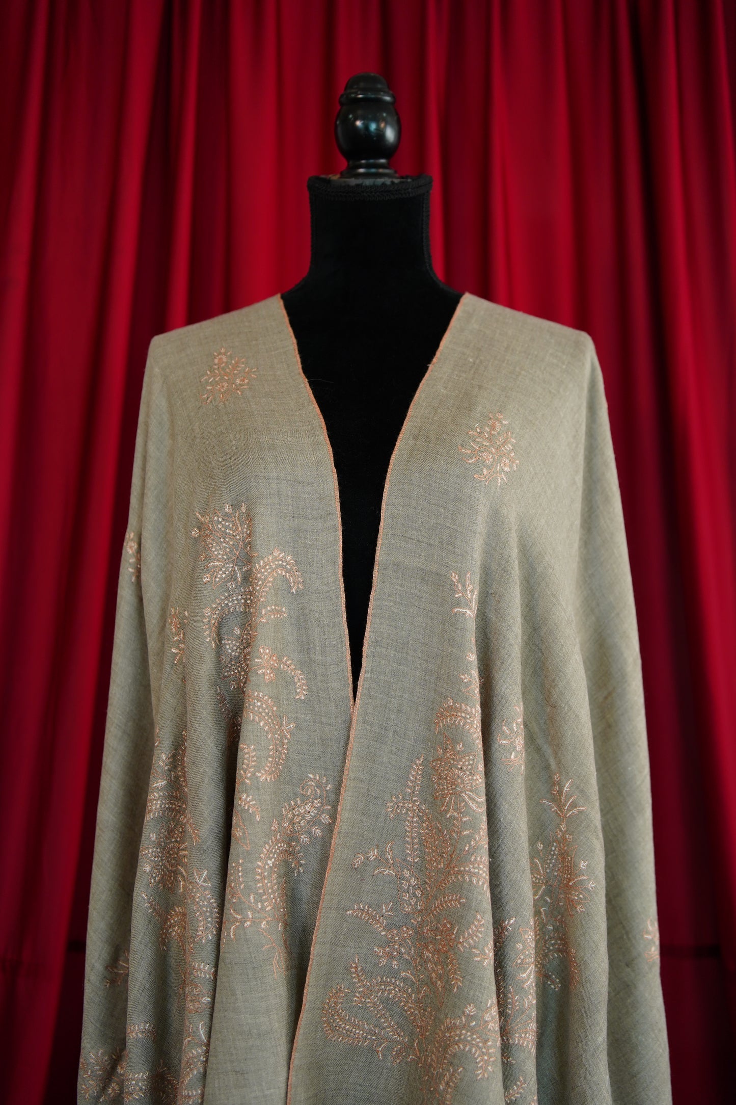 natural GI embroidery pashmina shawl 0187