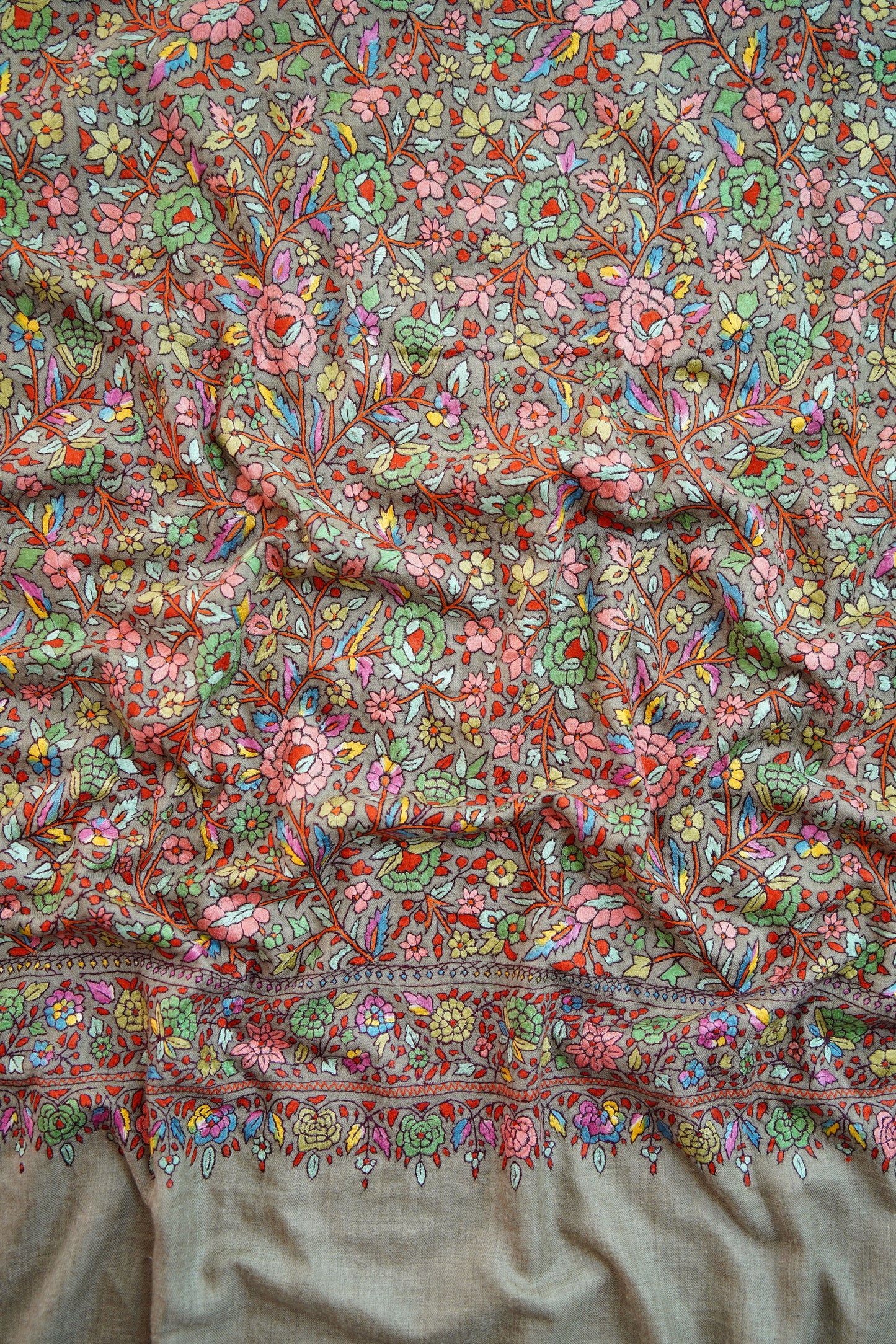 natural GI jamma embroidery pashmina shawl 0197