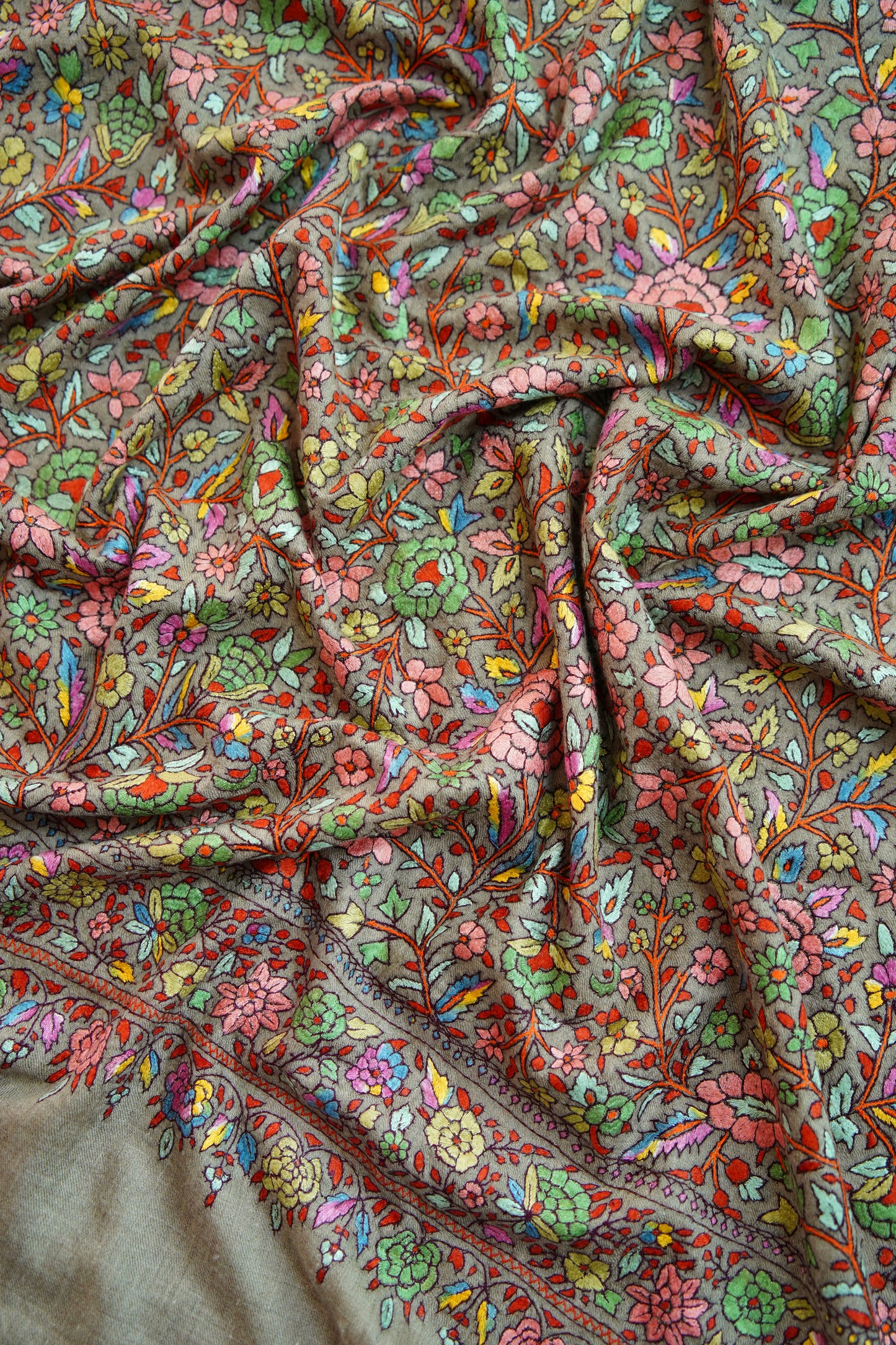 natural GI jamma embroidery pashmina shawl 0197