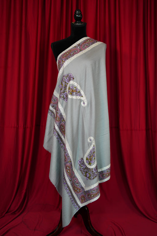 laurel GI embroidery pashmina shawl 0200