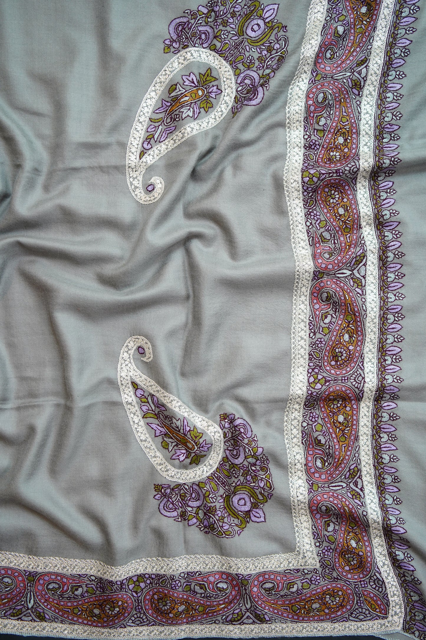 laurel GI embroidery pashmina shawl 0200