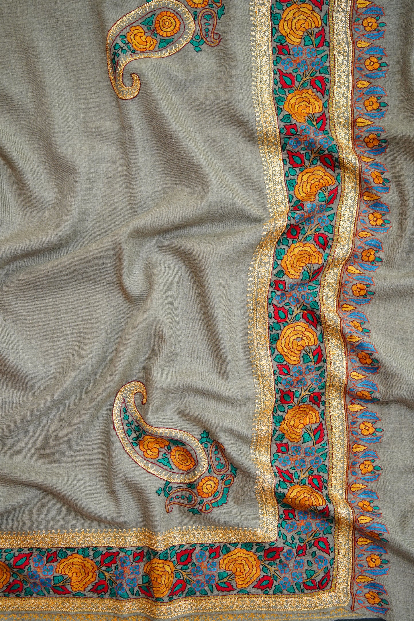 natural GI embroidery pashmina shawl 0205
