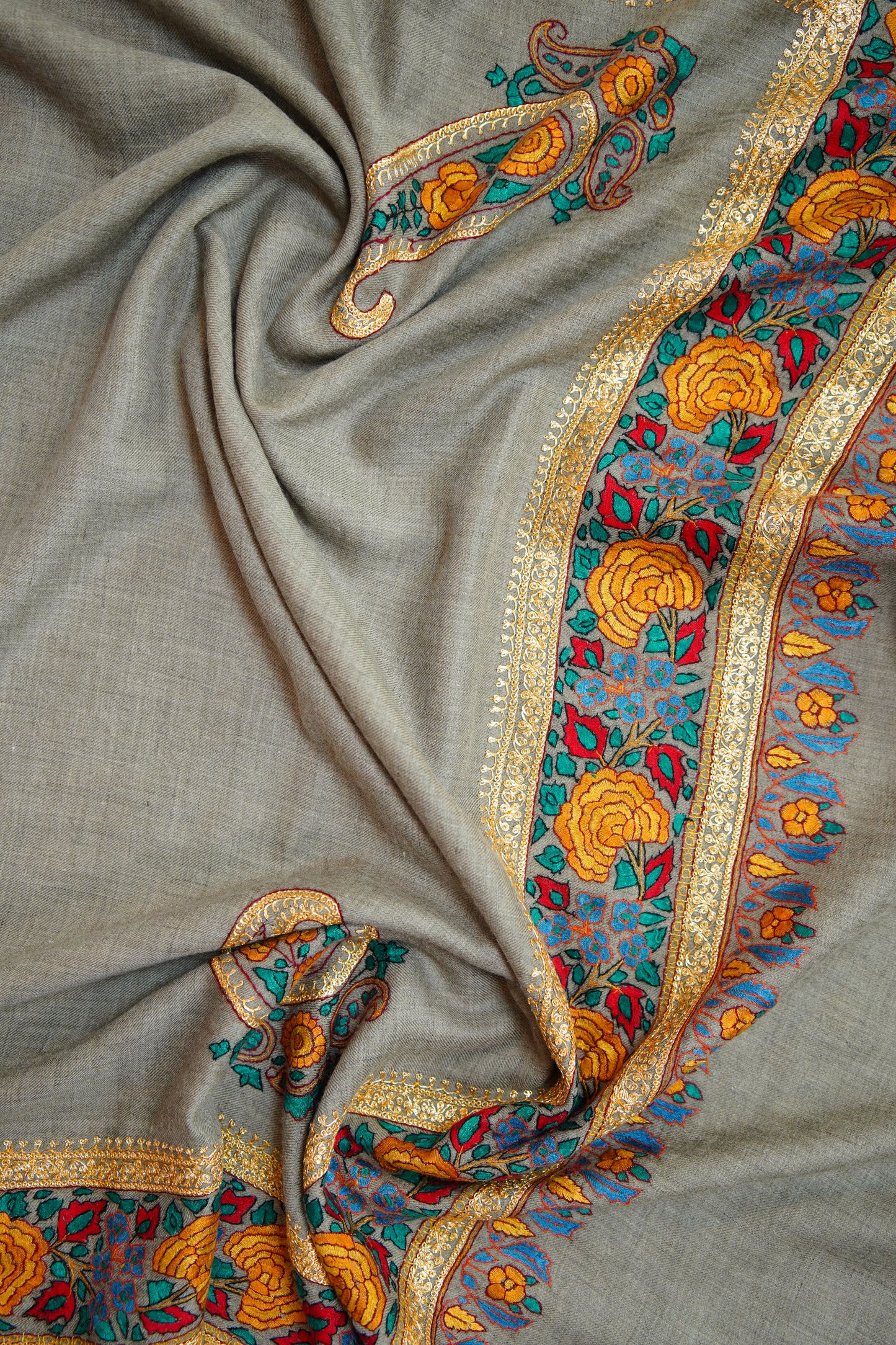 natural GI embroidery pashmina shawl 0205