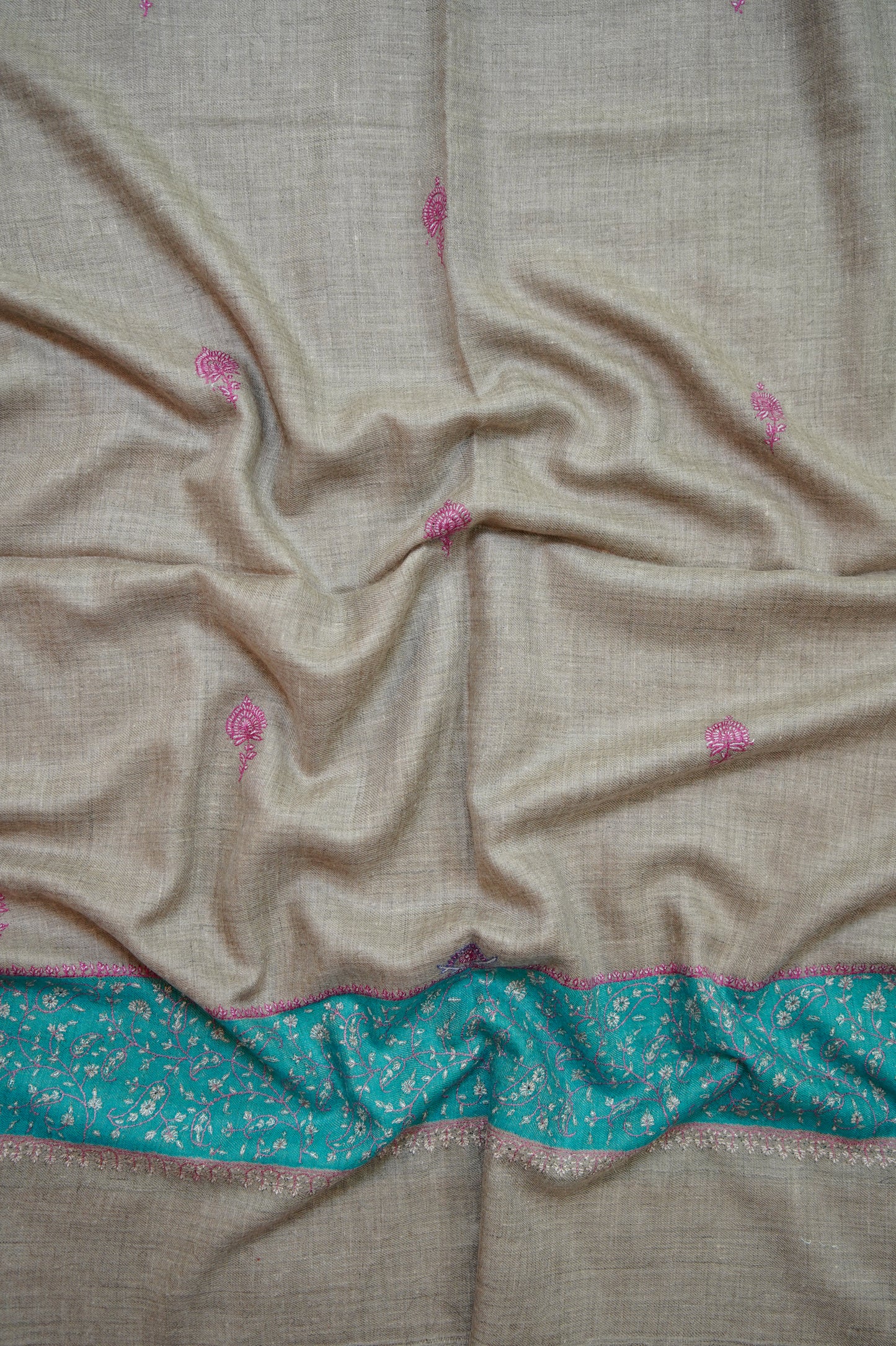 natural GI butis embroidery pashmina stole 0218