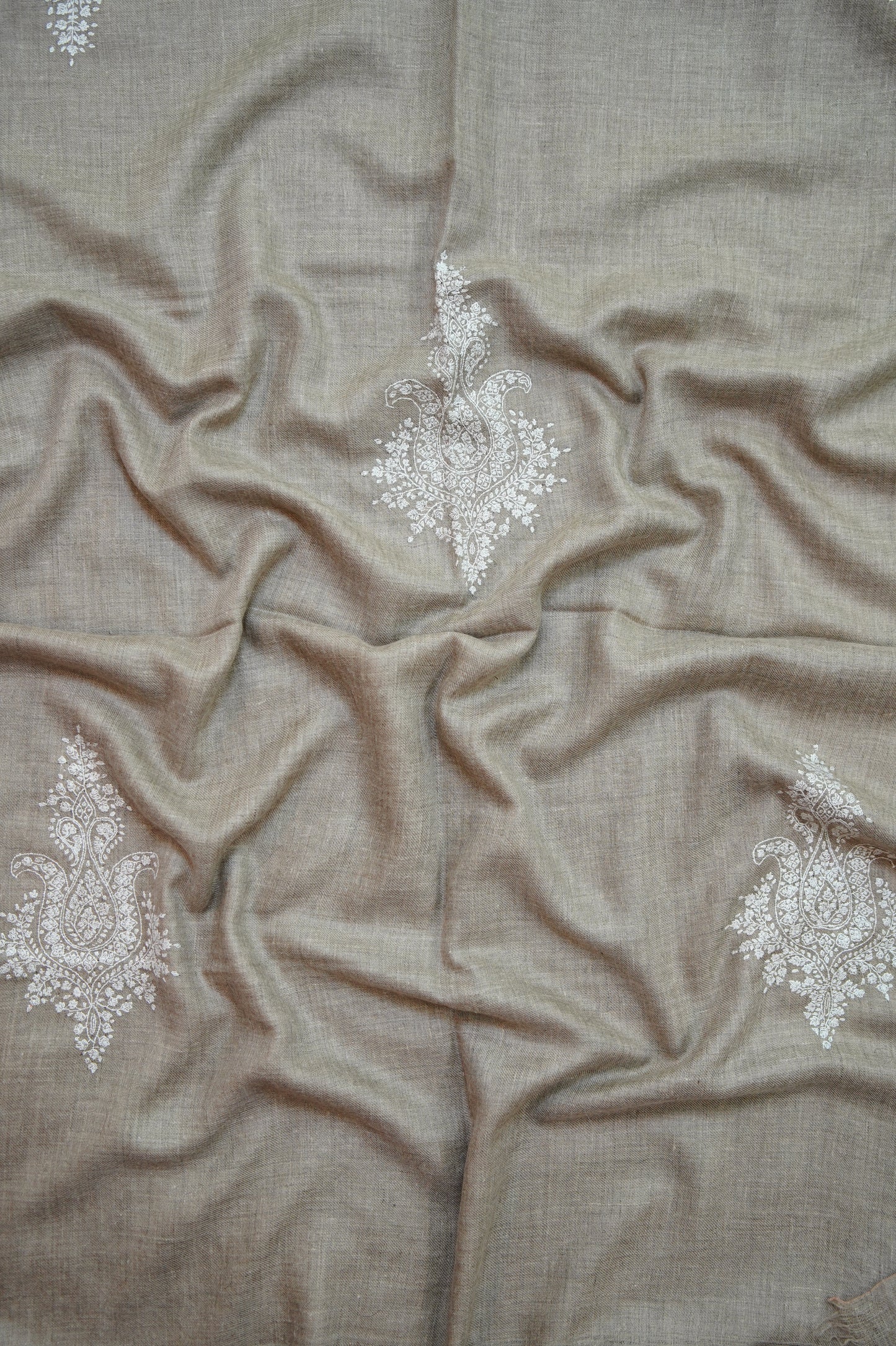 natural GI embroidery pashmina stole 0219