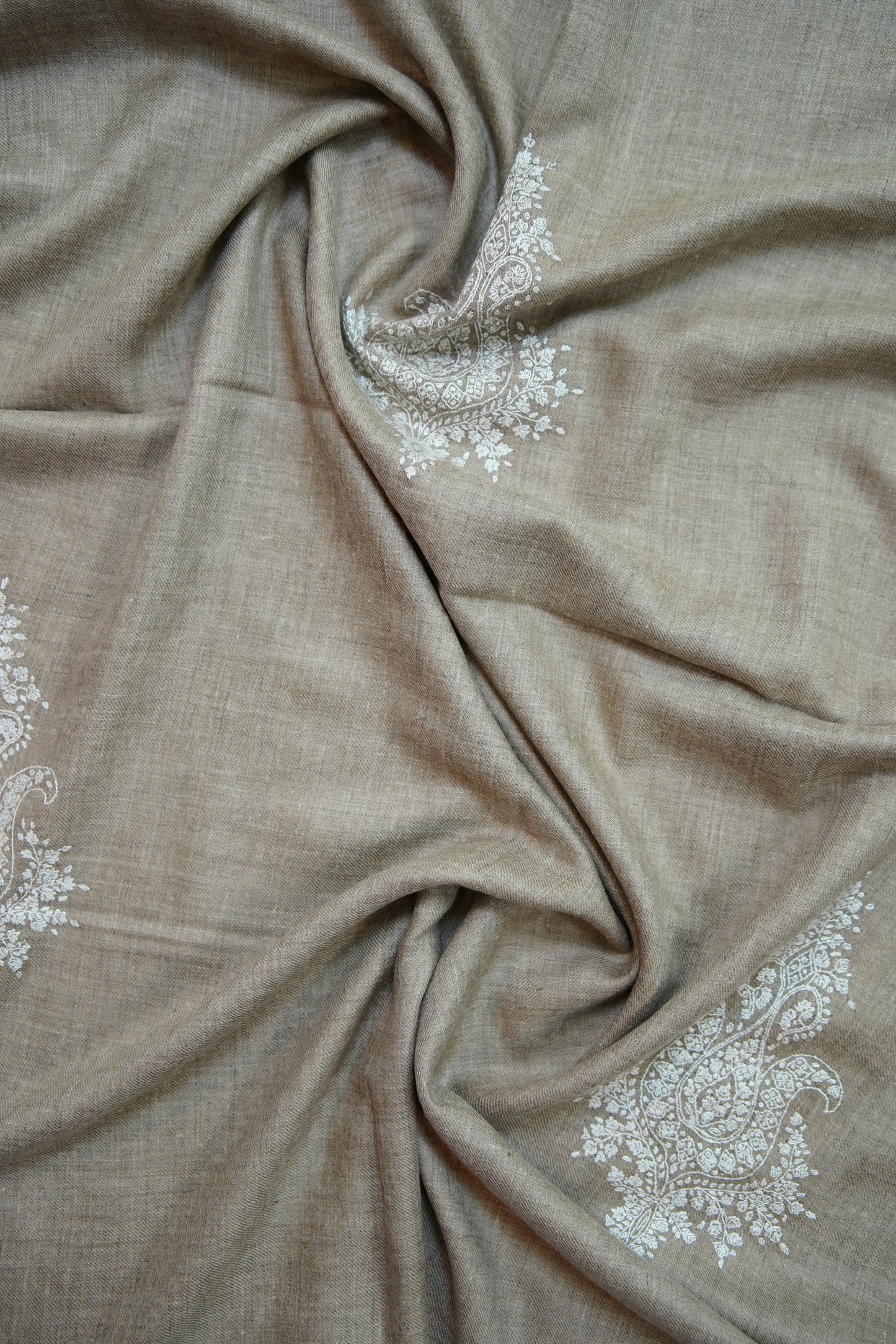 natural GI embroidery pashmina stole 0219