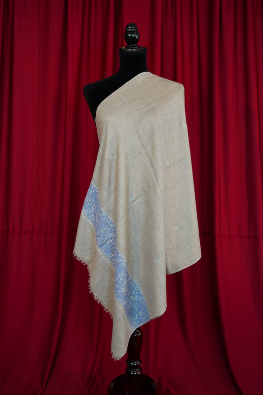 natural GI embroidery pashmina stole 0226