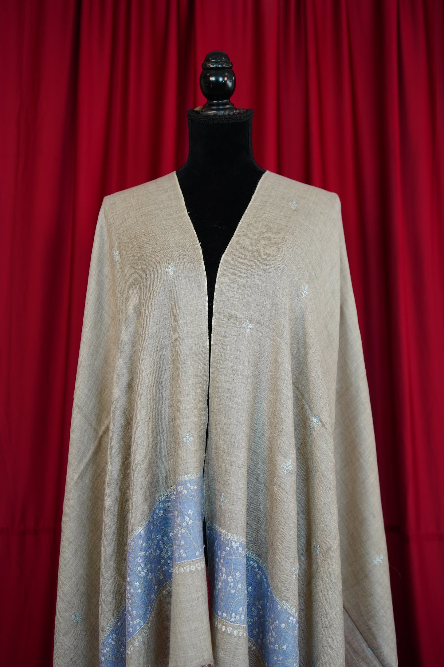 natural GI embroidery pashmina stole 0226