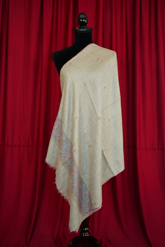 natural GI embroidery pashmina stole 0228