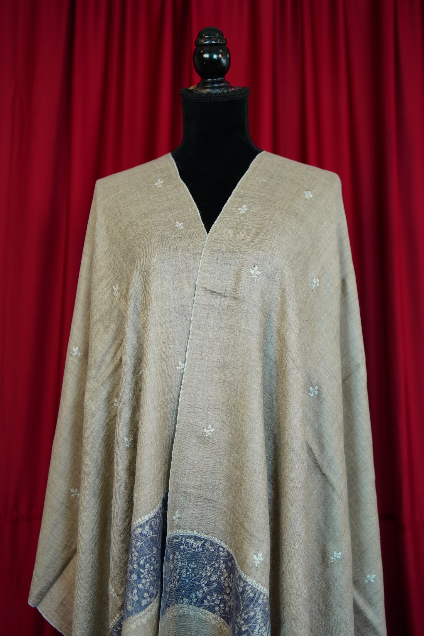 natural GI embroidery pashmina stole 0229