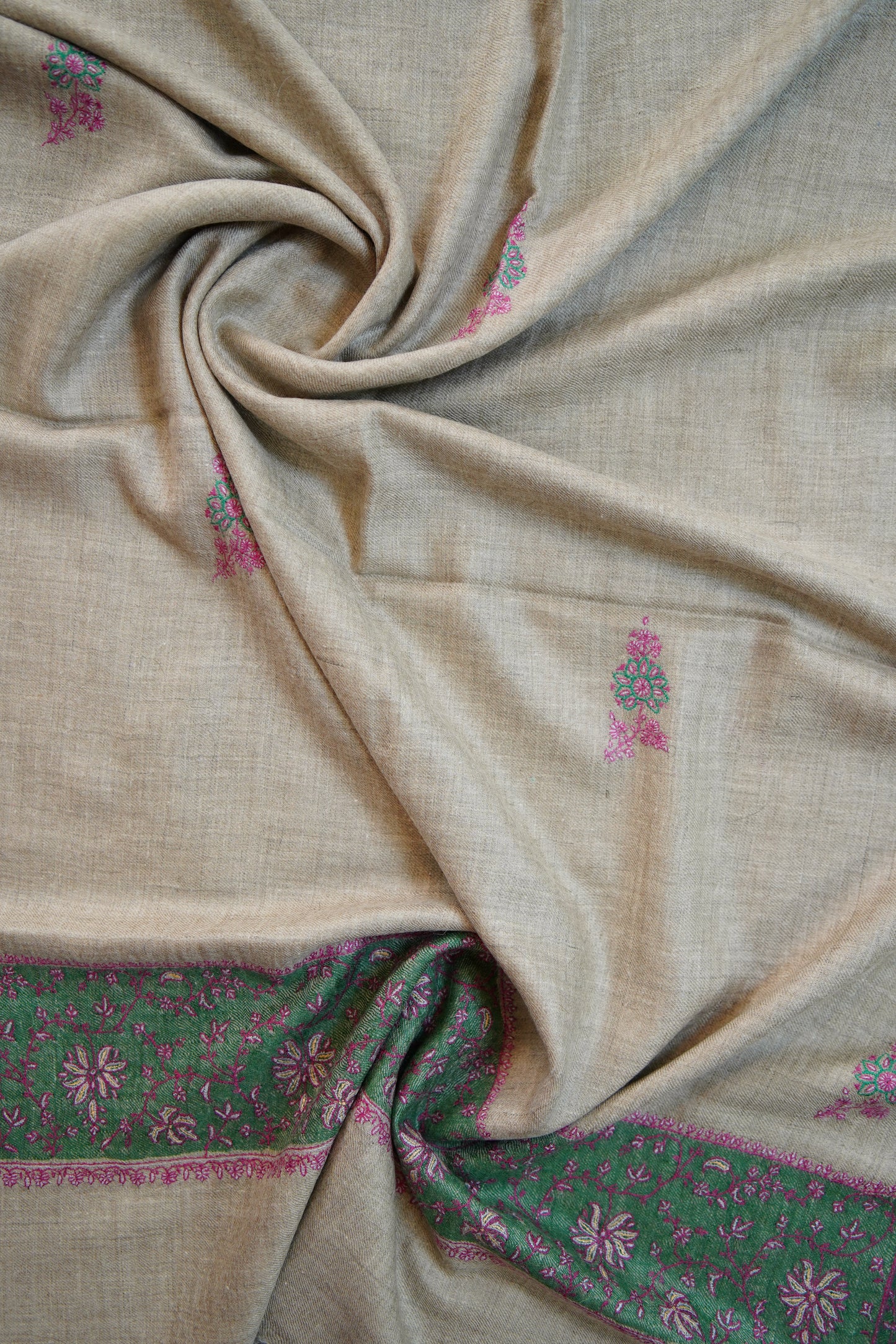 natural GI butis embroidery pashmina stole 0236