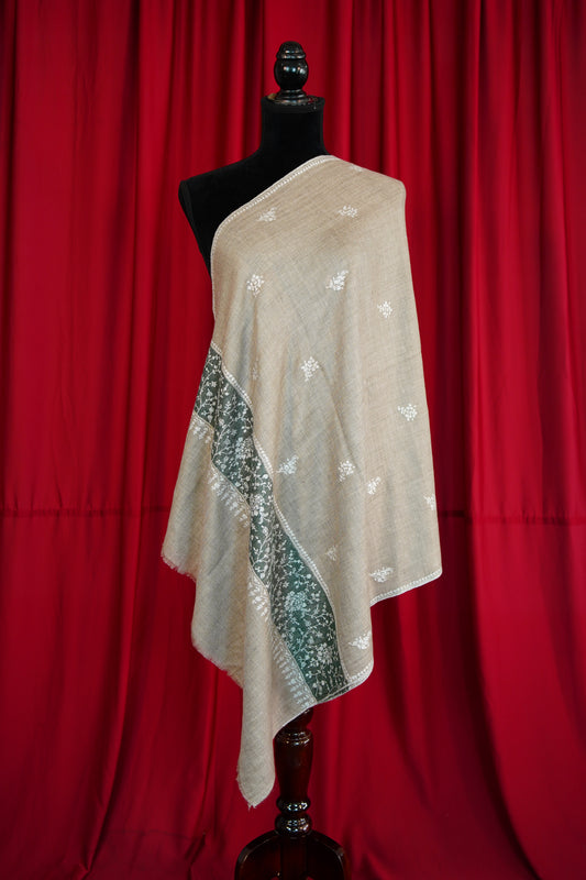 natural GI butis embroidery pashmina stole 0239