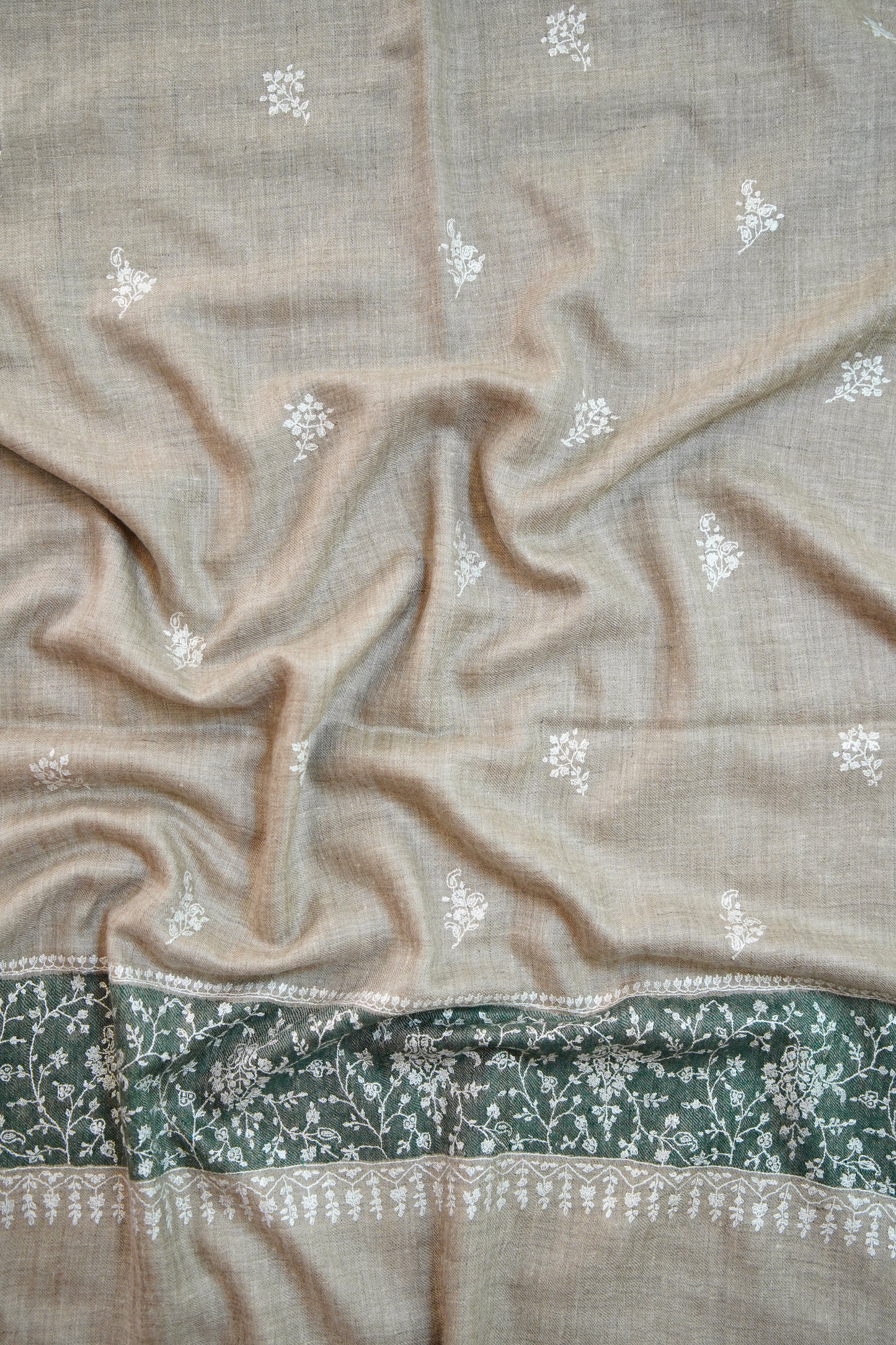 natural GI butis embroidery pashmina stole 0239