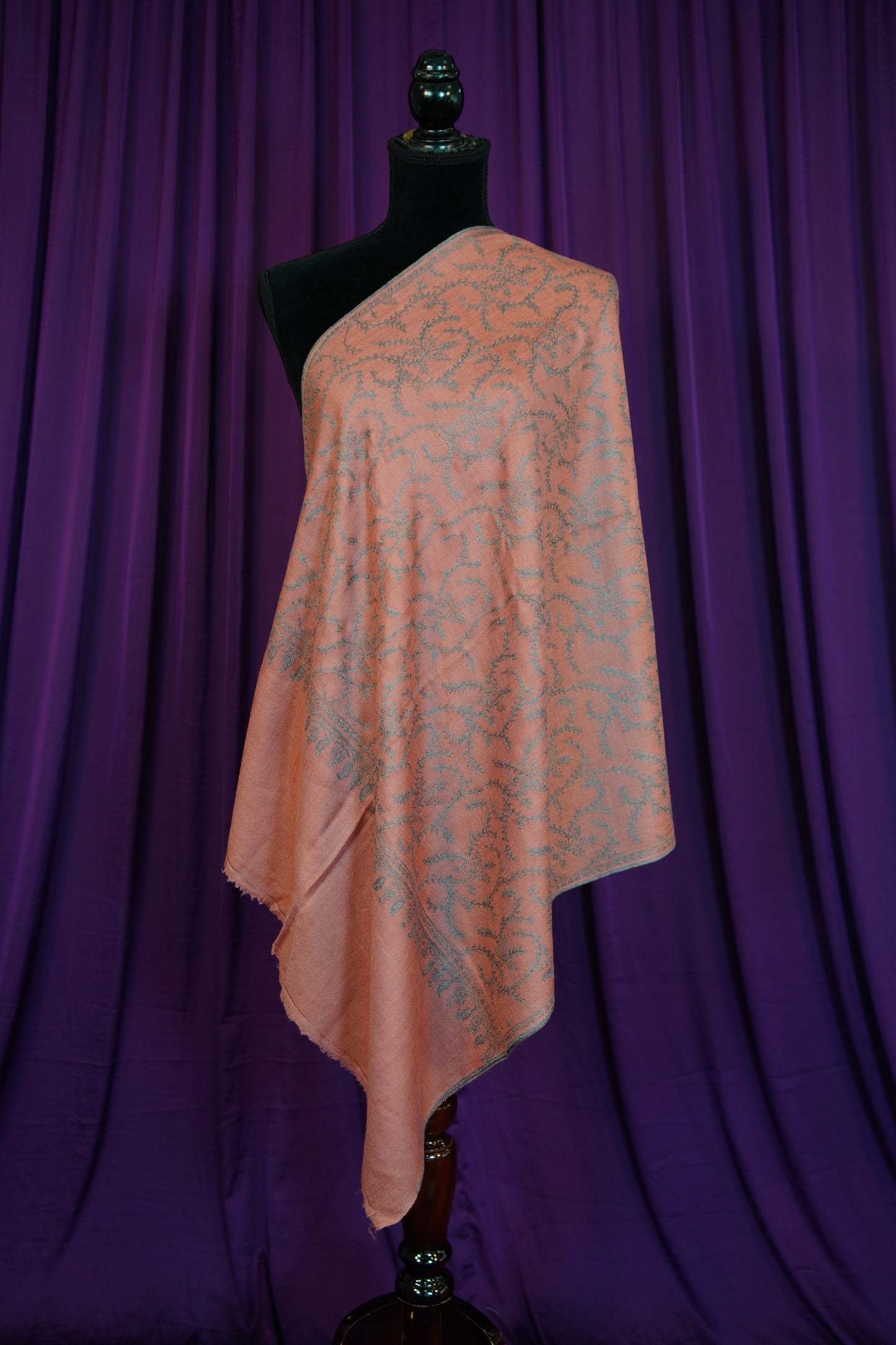 plaster GI jaali embroidery pashmina stole 0251