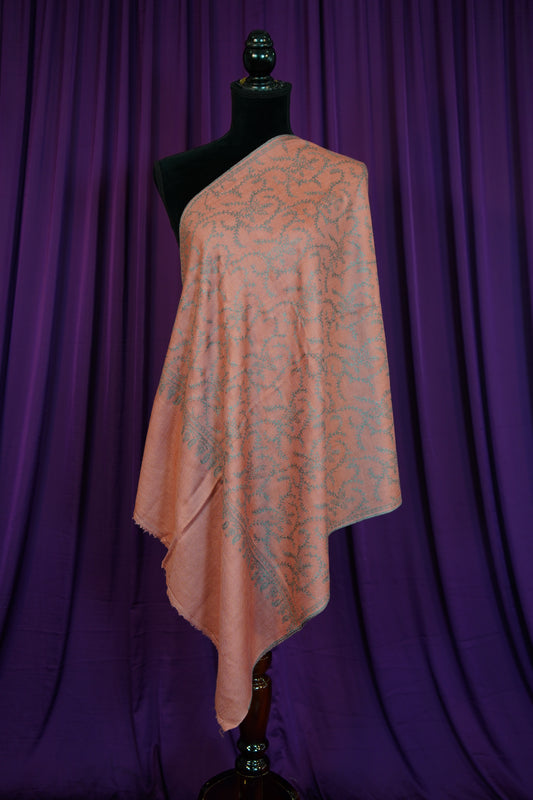 plaster GI jaali embroidery pashmina stole 0251