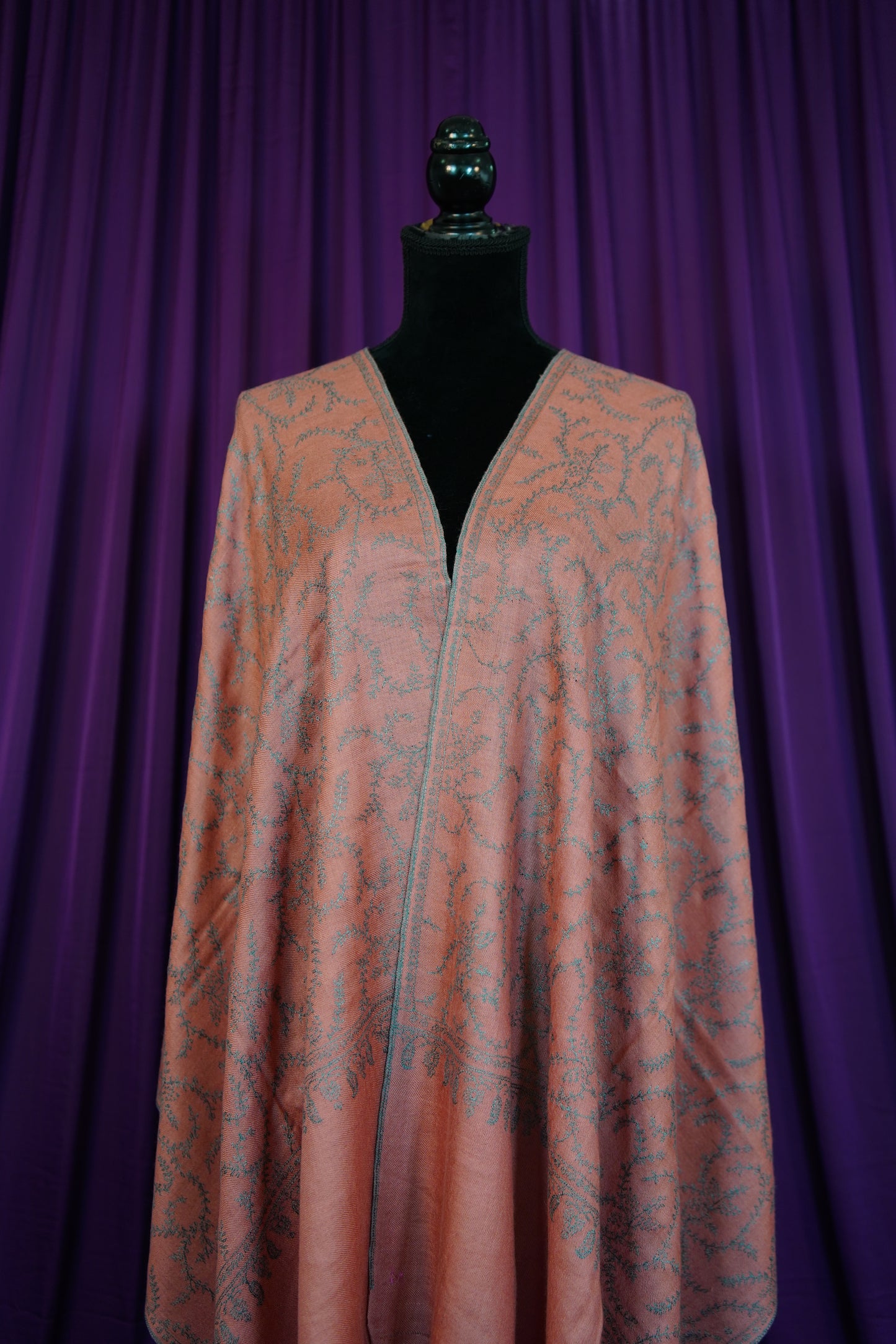 plaster GI jaali embroidery pashmina stole 0251