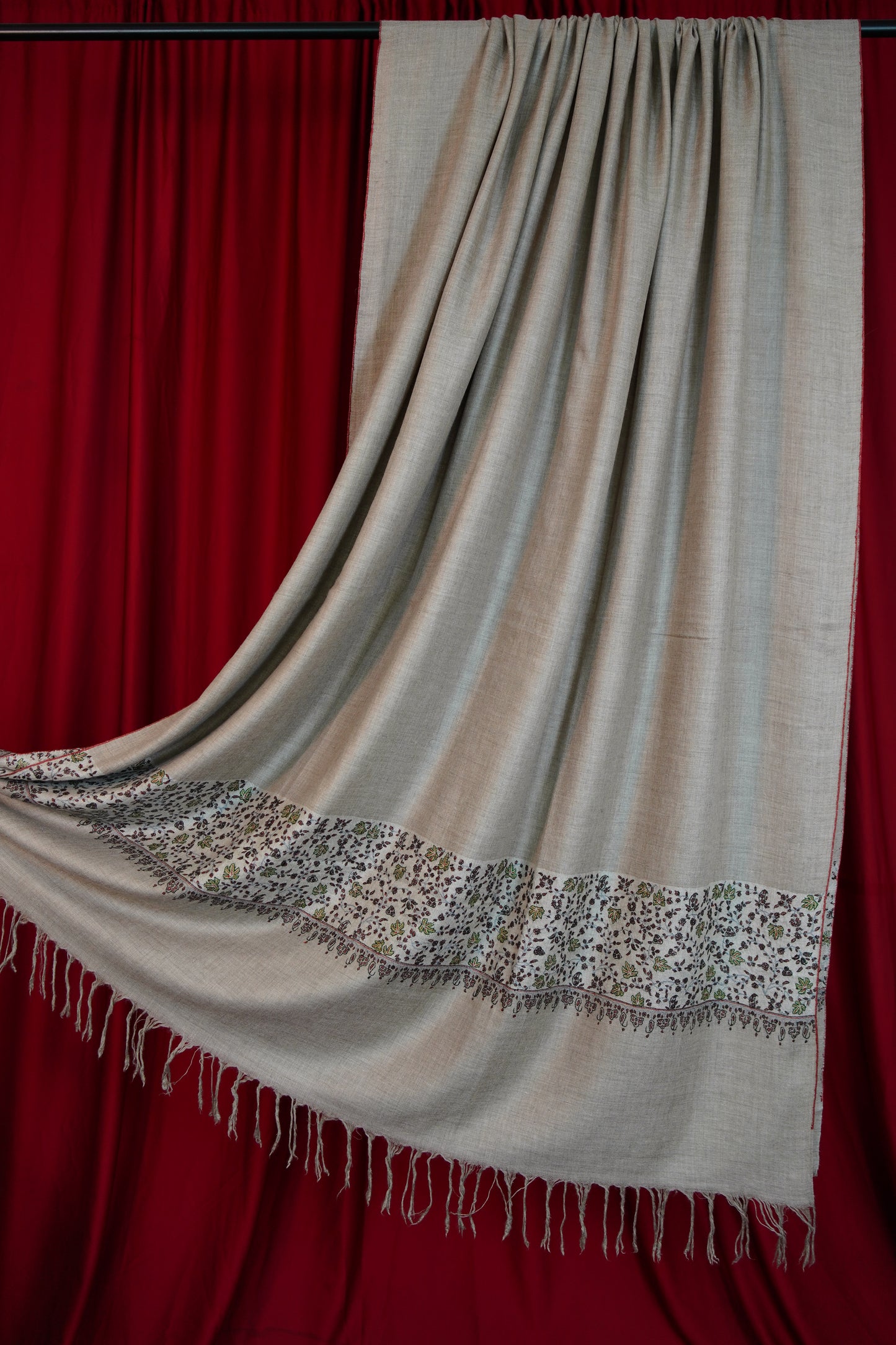 natural XL GI embroidery pashmina shawl 0253