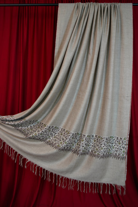 natural XL GI embroidery pashmina shawl 0253