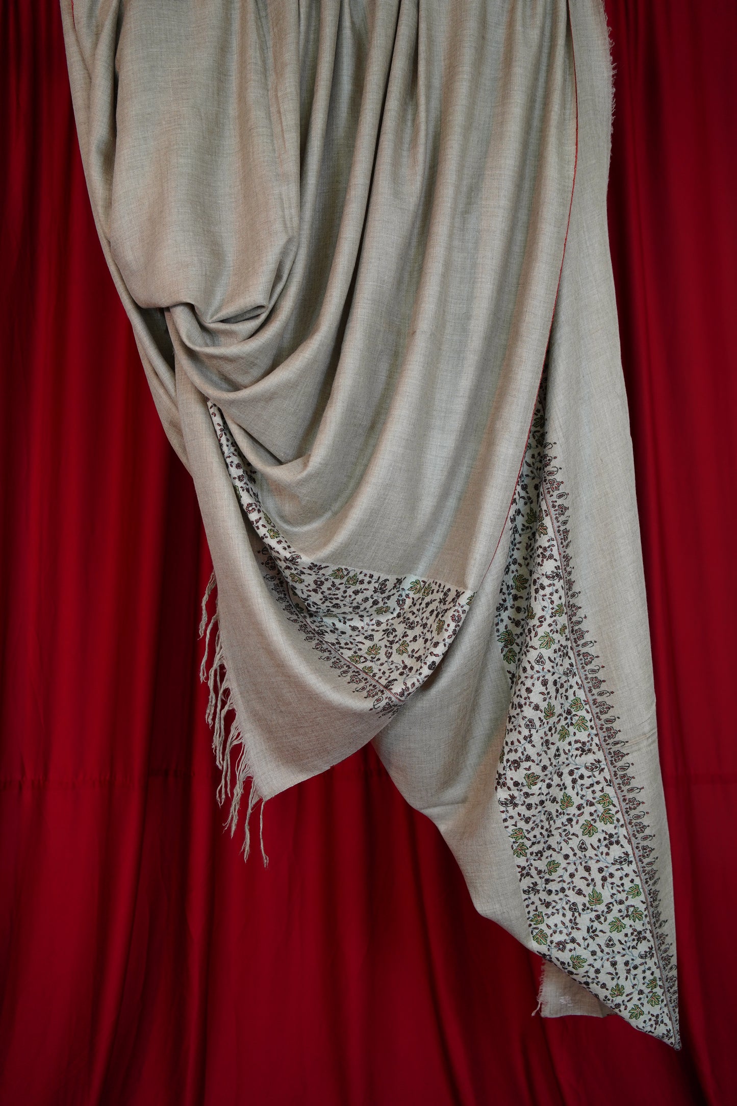 natural XL GI embroidery pashmina shawl 0253