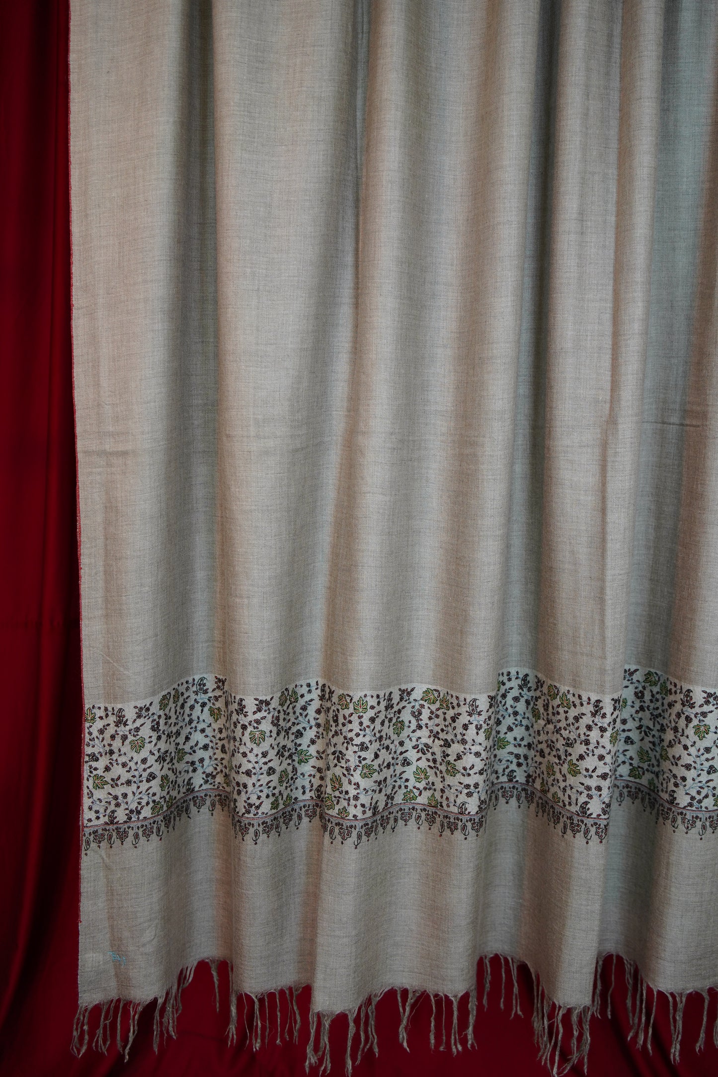 natural XL GI embroidery pashmina shawl 0253