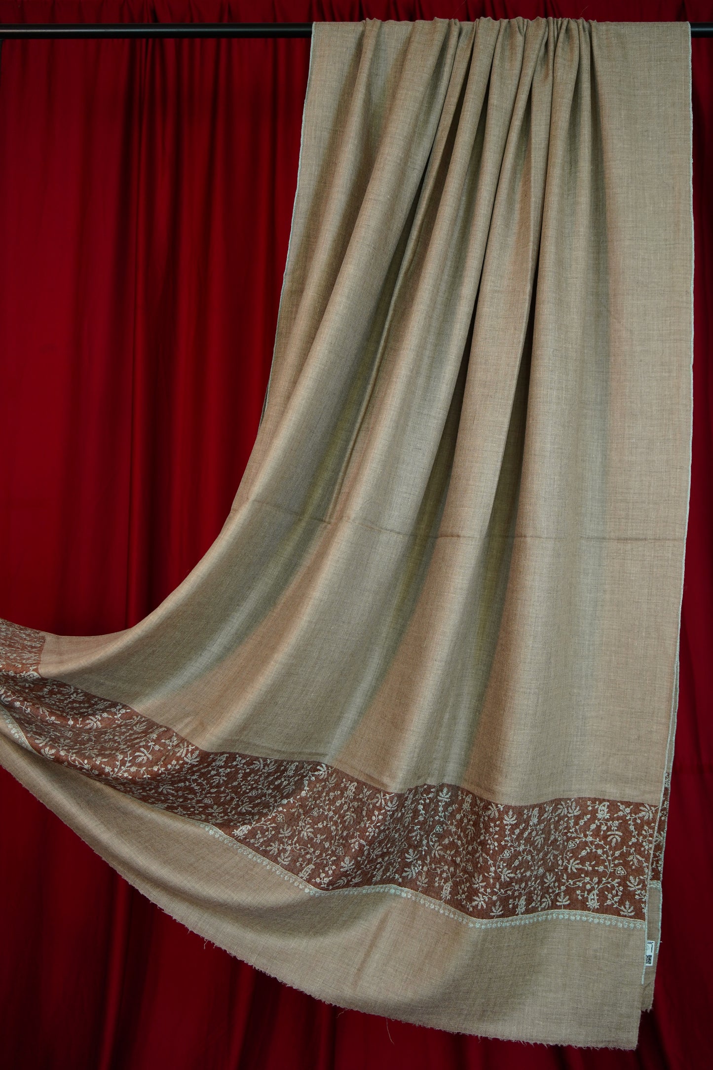natural XL GI embroidery pashmina shawl 0256