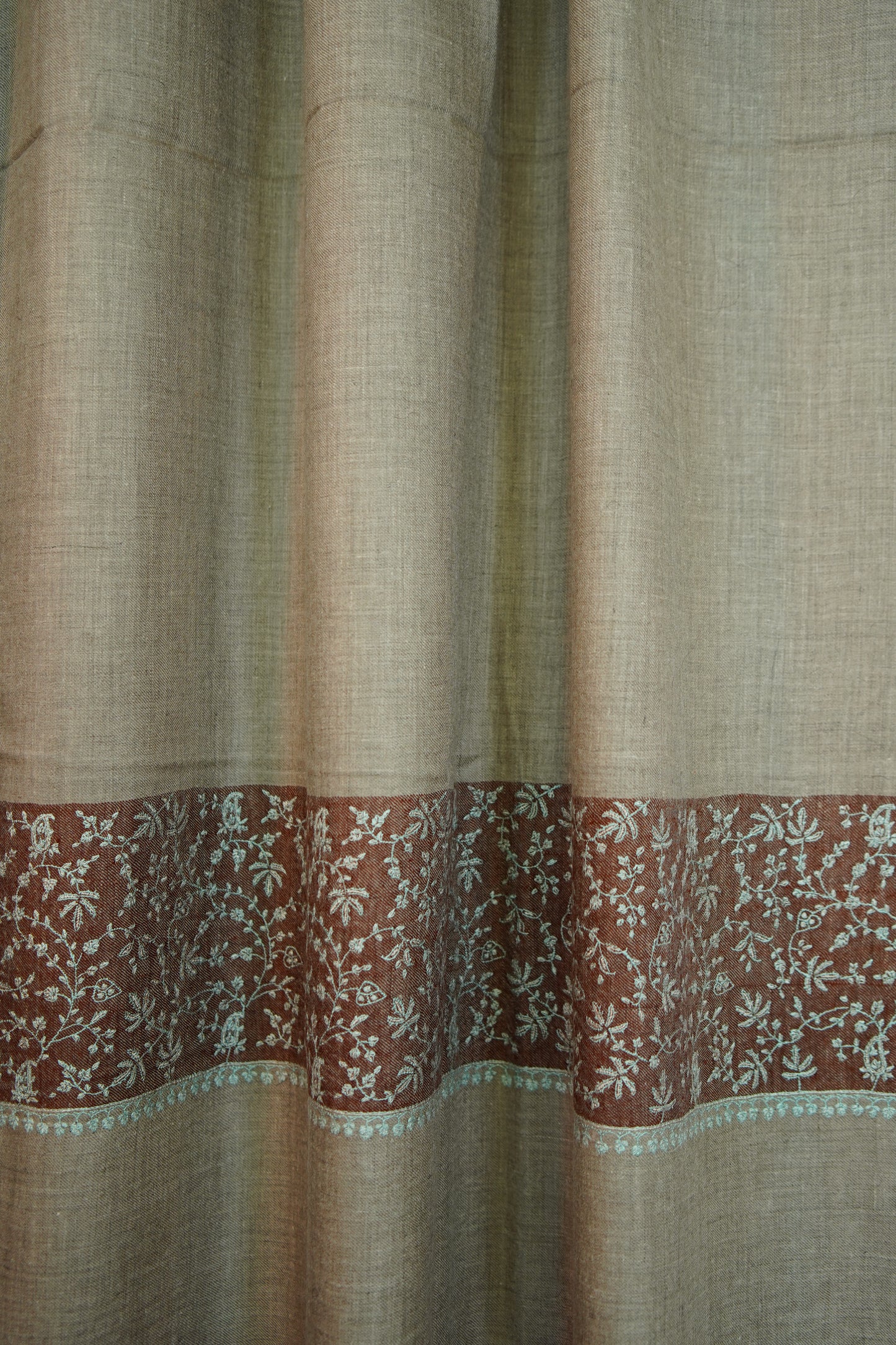 natural XL GI embroidery pashmina shawl 0256