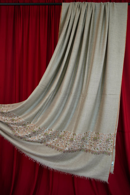 natural XL GI palla embroidery pashmina shawl 0260