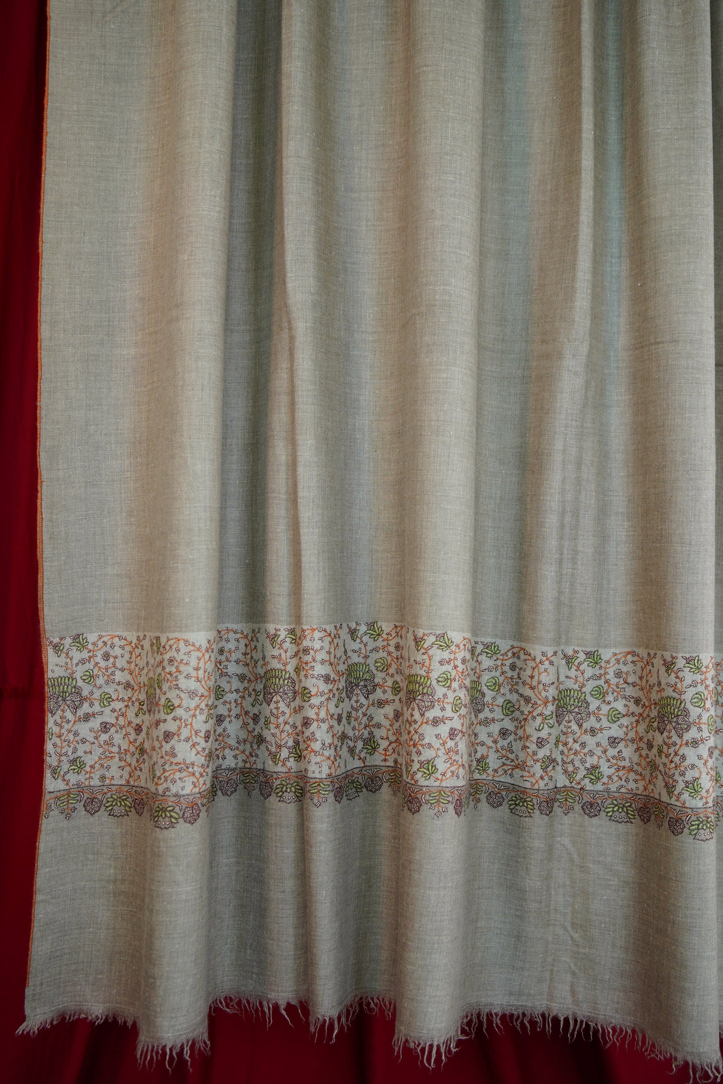natural XL GI palla embroidery pashmina shawl 0260