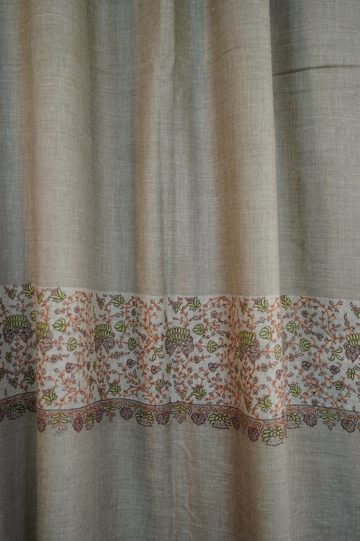 natural XL GI palla embroidery pashmina shawl 0260