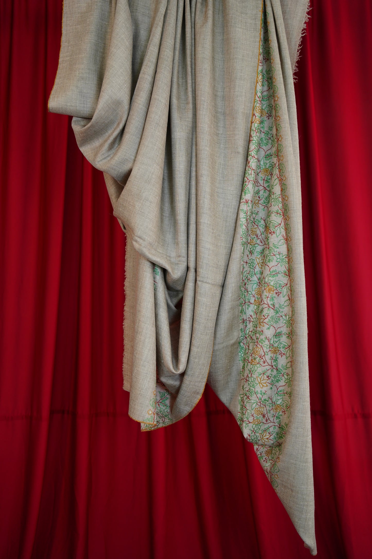 natural XL GI embroidery pashmina shawl 0263