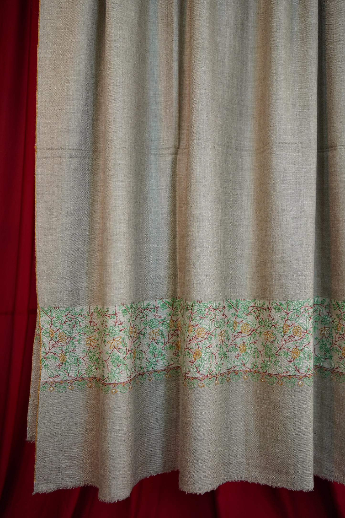 natural XL GI embroidery pashmina shawl 0263
