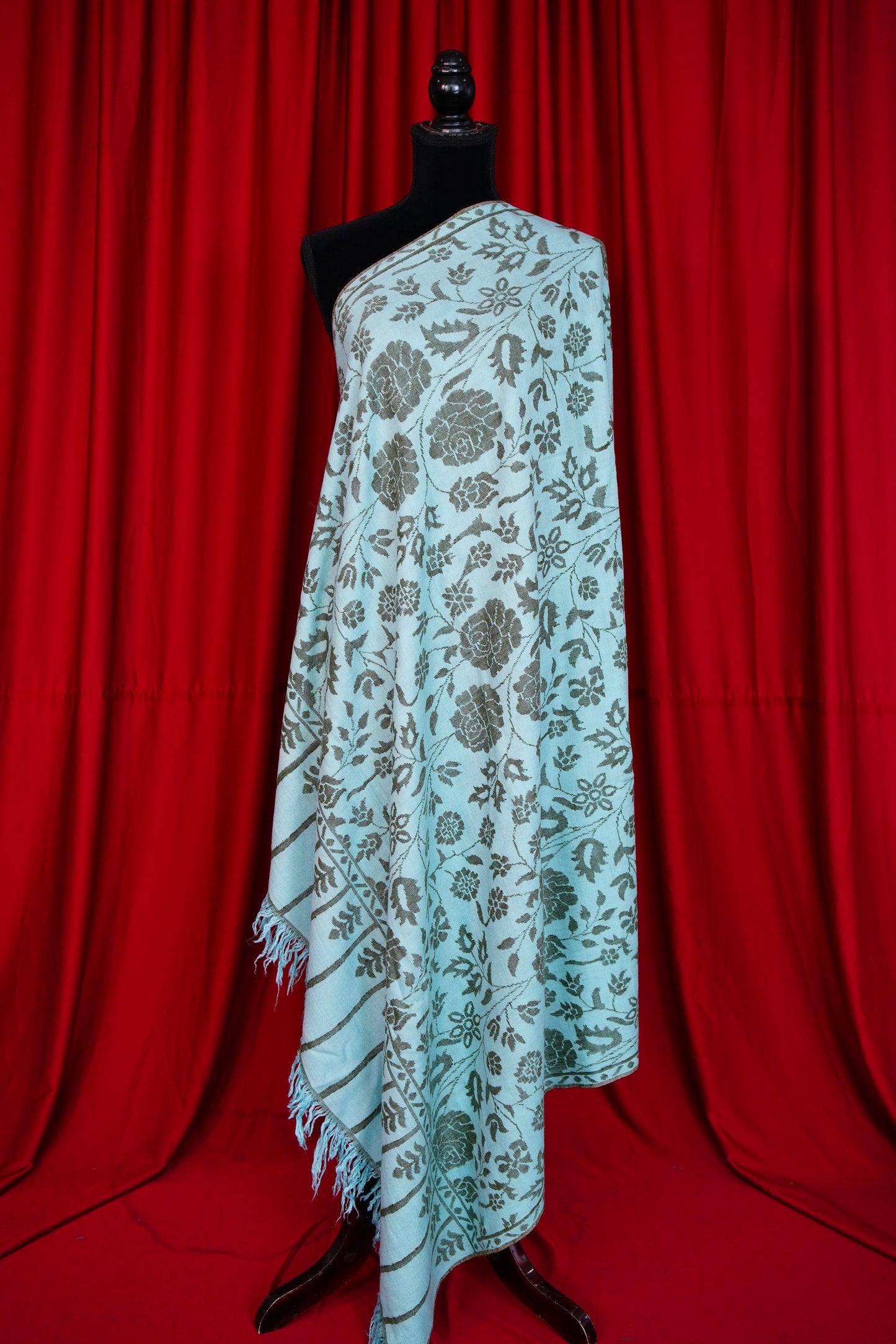 light maya blue GI kani jamma pashmina shawl 0265