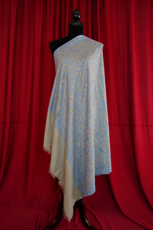 natural GI jaali embroidery pashmina shawl 0270