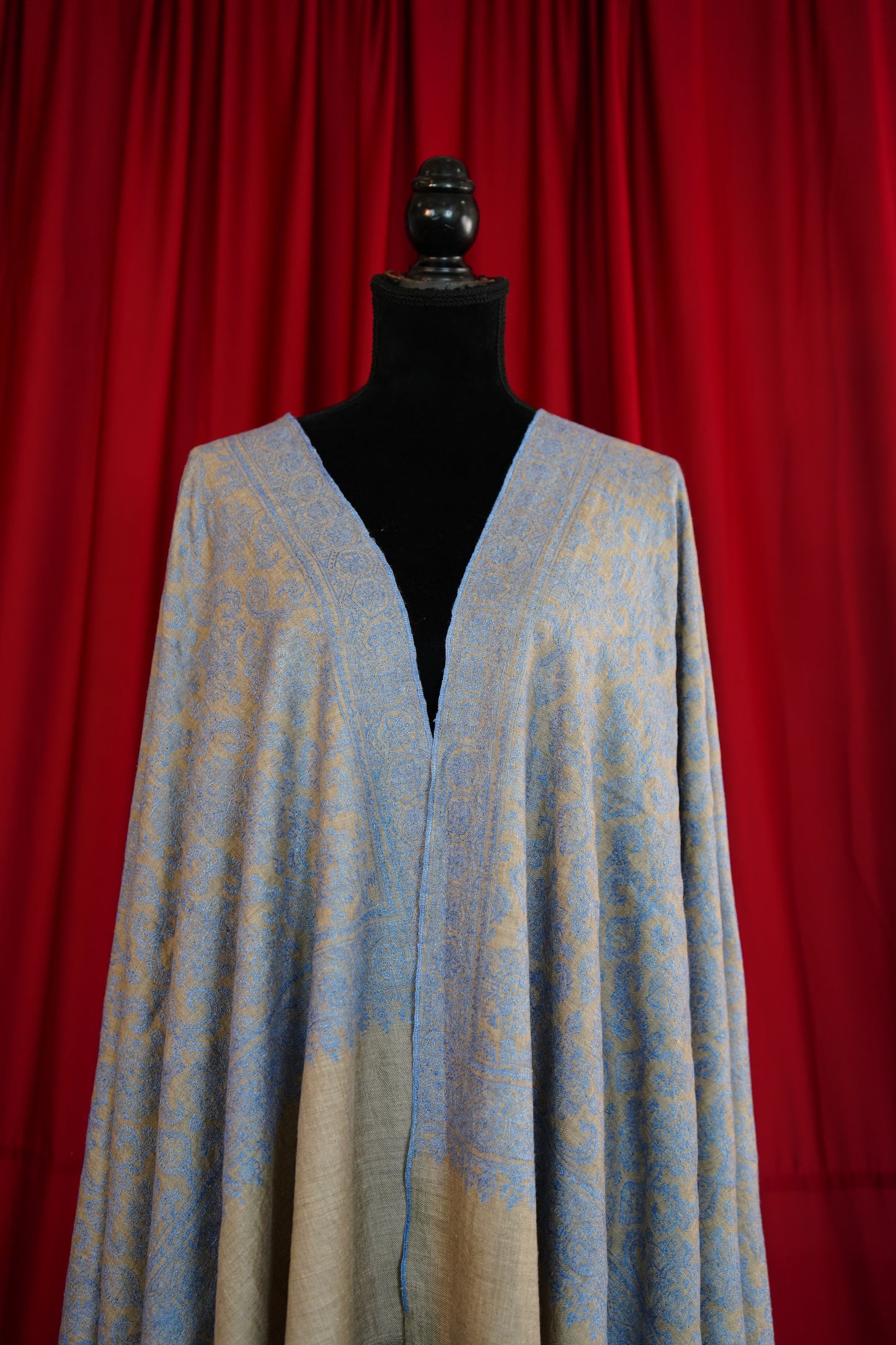 natural GI jaali embroidery pashmina shawl 0270