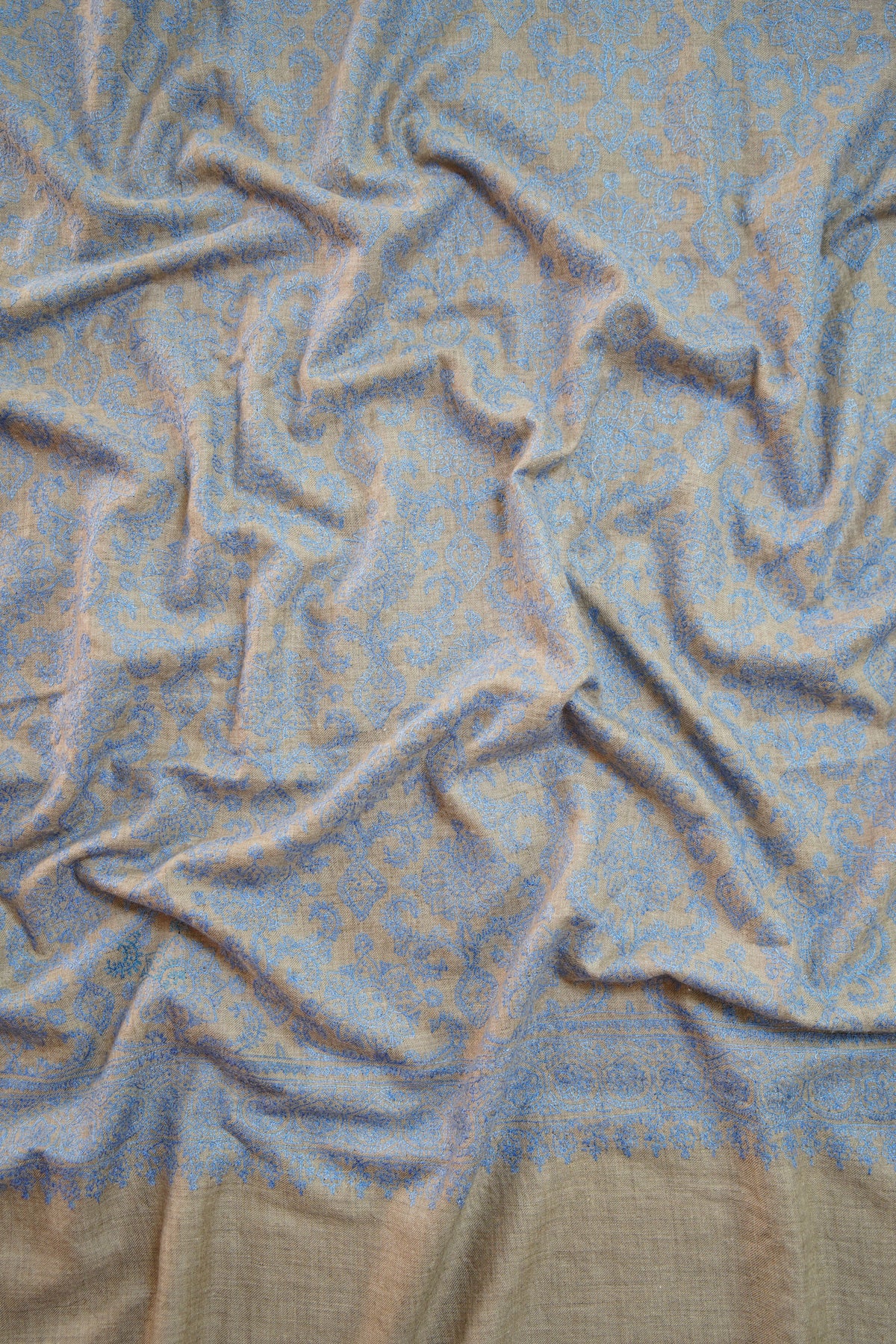 natural GI jaali embroidery pashmina shawl 0270