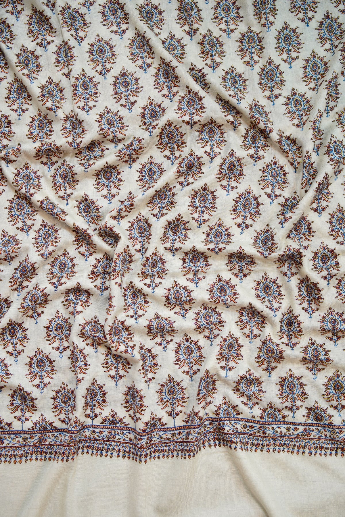 white GI butis jamma embroidery pashmina shawl 0288