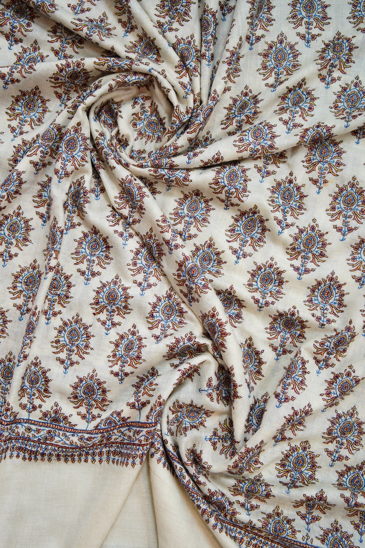 white GI butis jamma embroidery pashmina shawl 0288