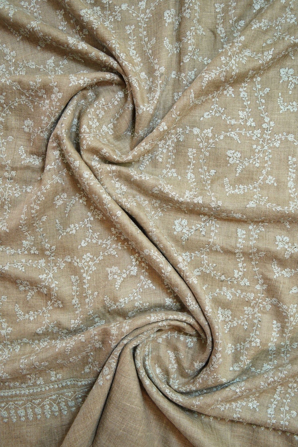 natural GI jaali embroidery pashmina stole 0301