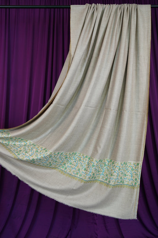 natural XL GI paldaar embroidery pashmina shawl 0333
