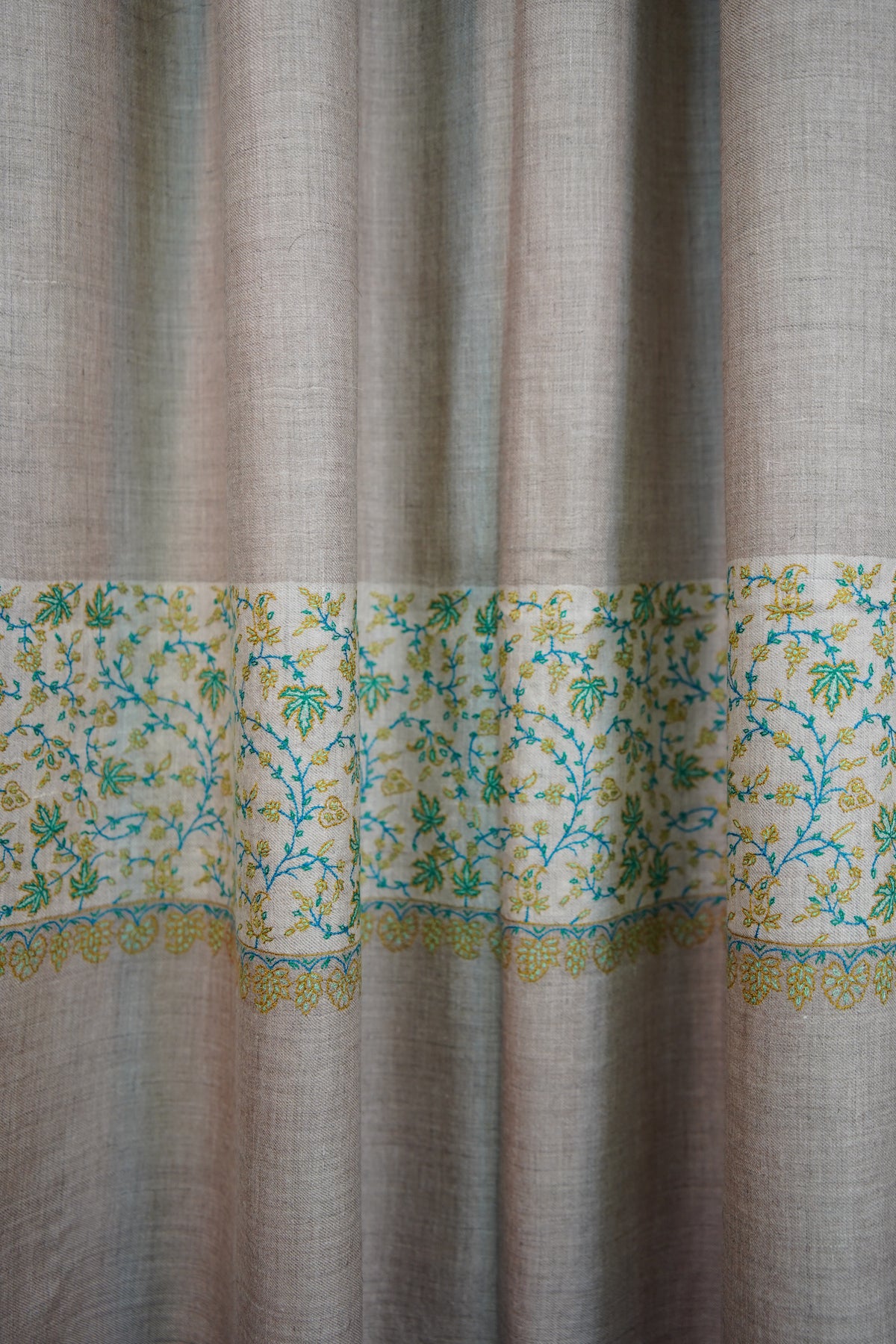 natural XL GI paldaar embroidery pashmina shawl 0333