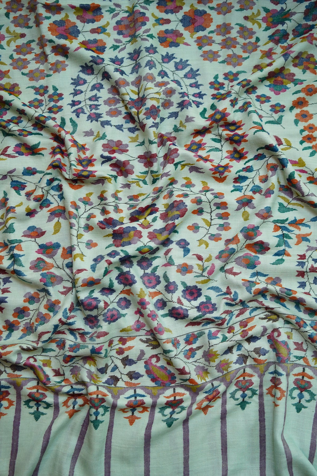 cruise teal GI kani jamma pashmina shawl 0338