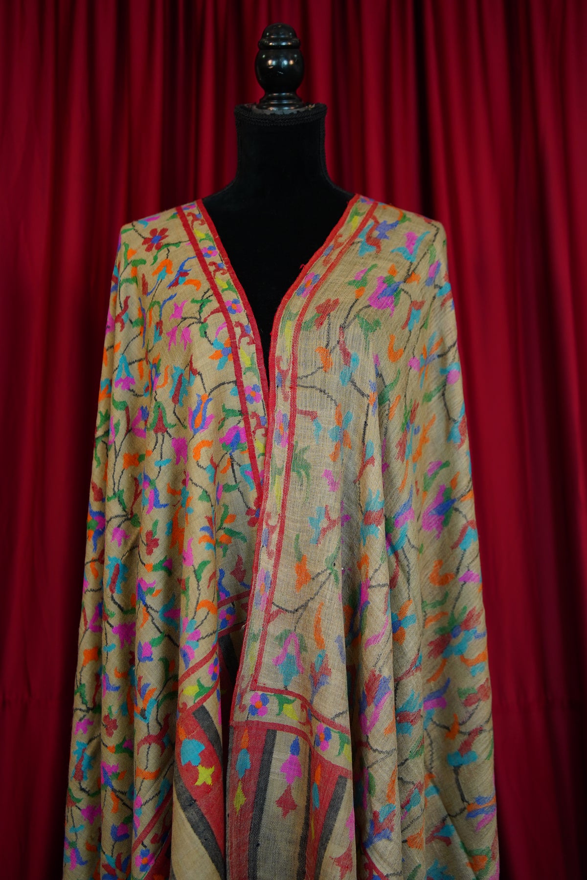 multi-coloured kani jamma shawl 0339