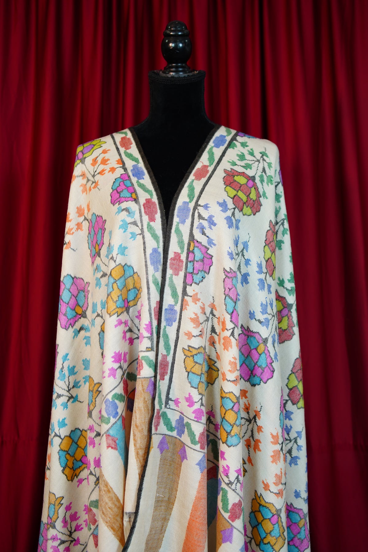 creamy white kani jamma shawl 0341