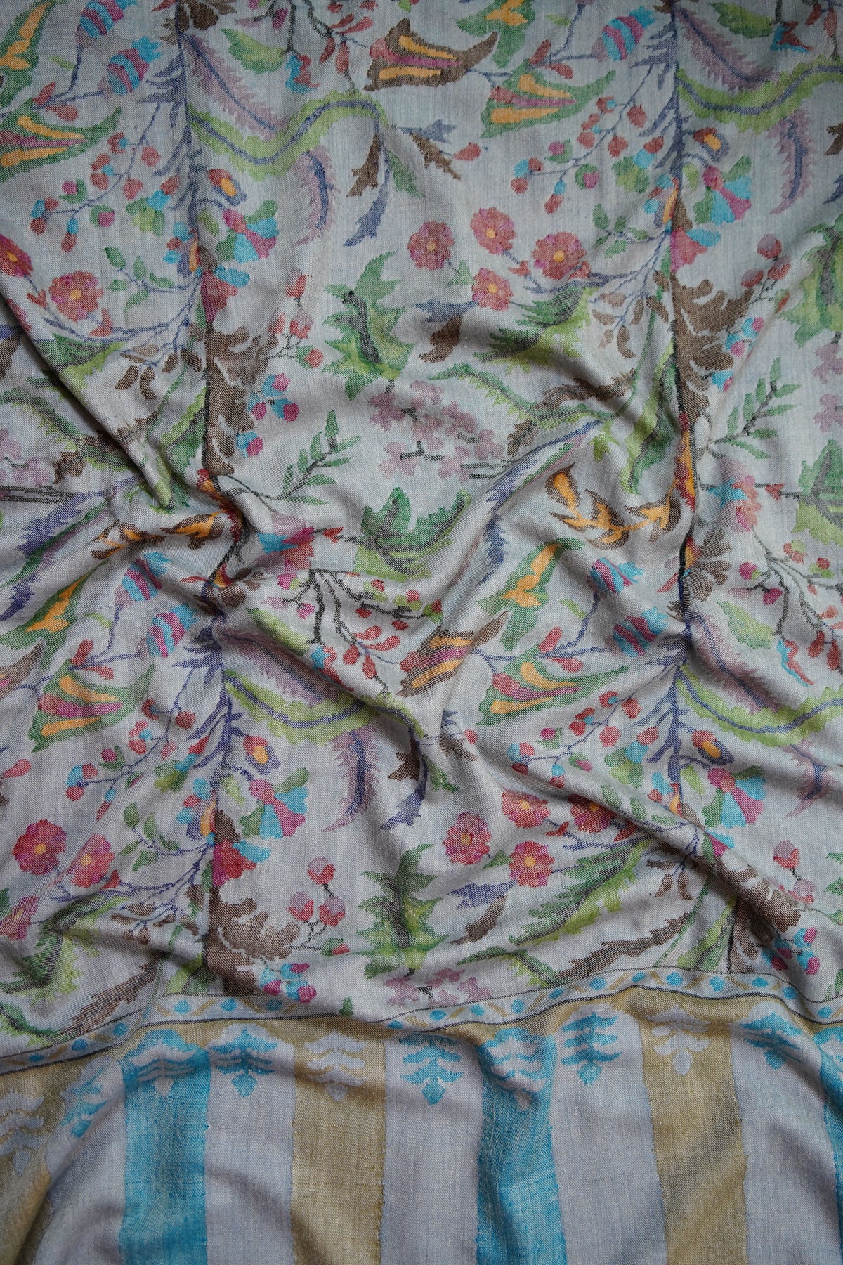 pewter gray GI kani jamma pashmina shawl 0342