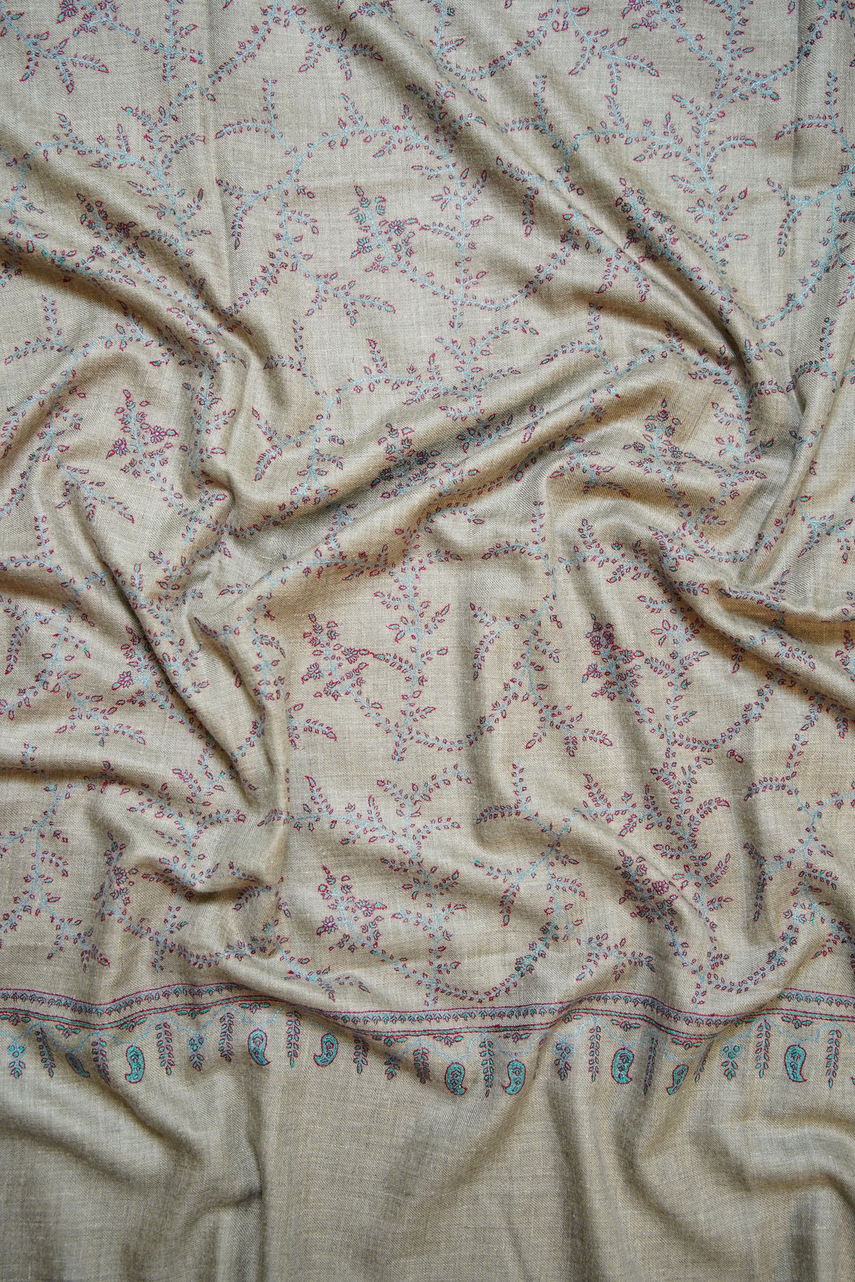 natural GI jaali embroidery pashmina shawl 0344