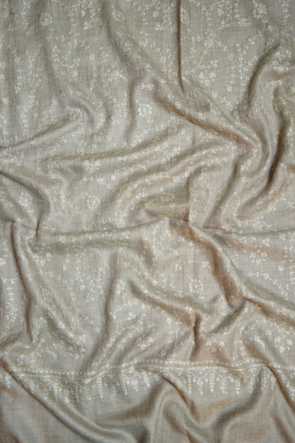 natural GI jaali embroidery pashmina shawl 0348
