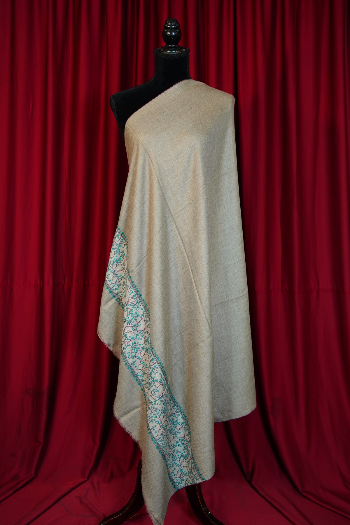natural GI palla embroidery pashmina shawl 0352