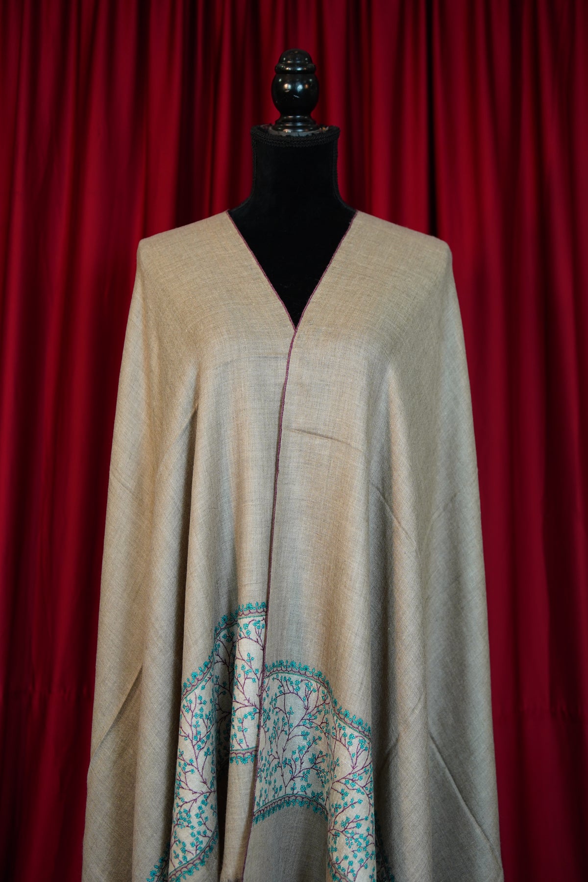 natural GI palla embroidery pashmina shawl 0352