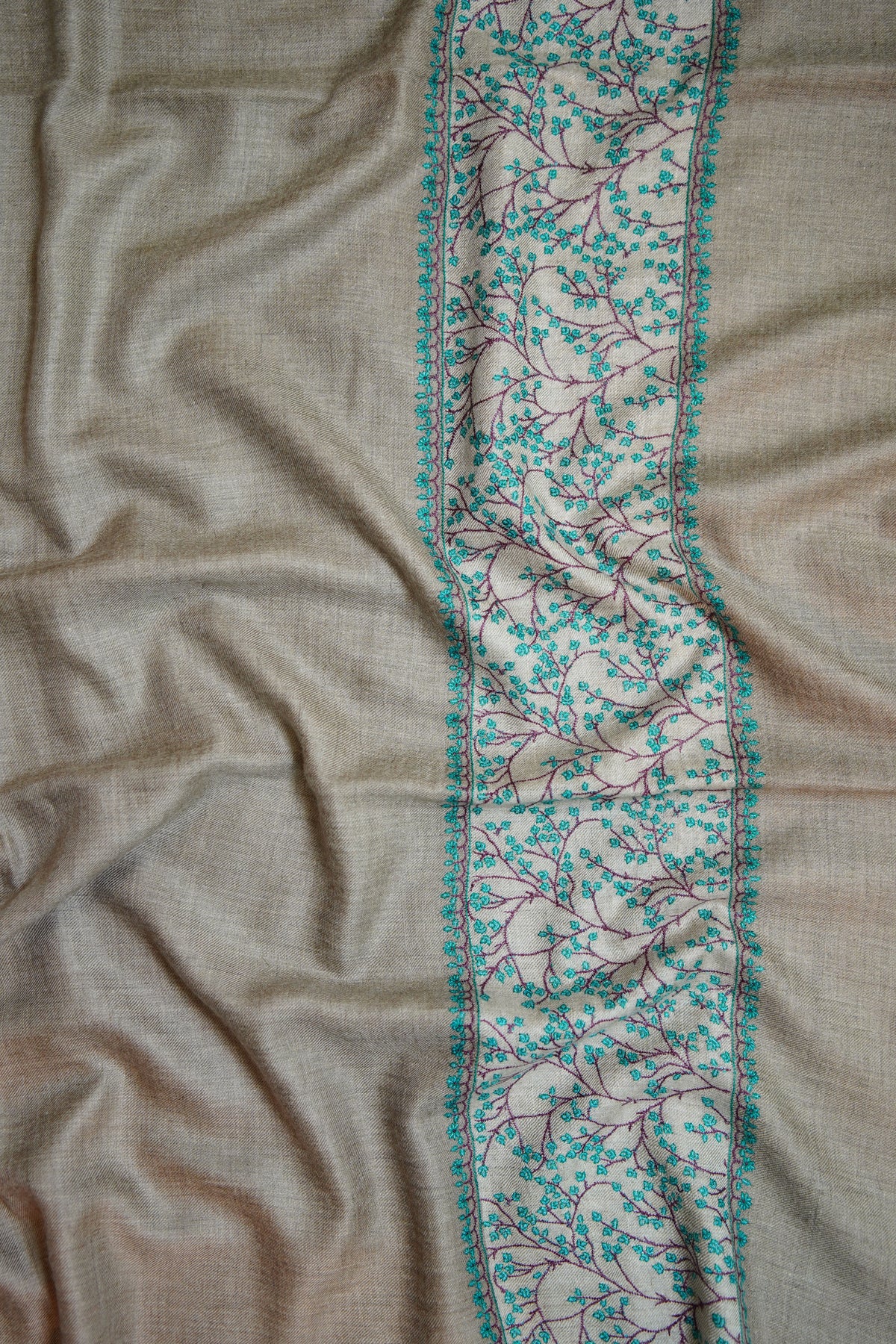 natural GI palla embroidery pashmina shawl 0352
